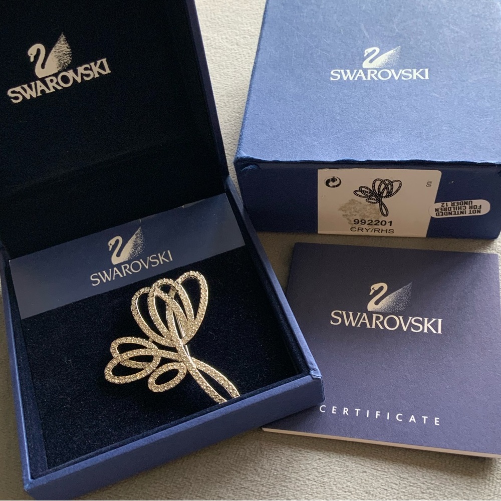 Swarovski Gold Brooch